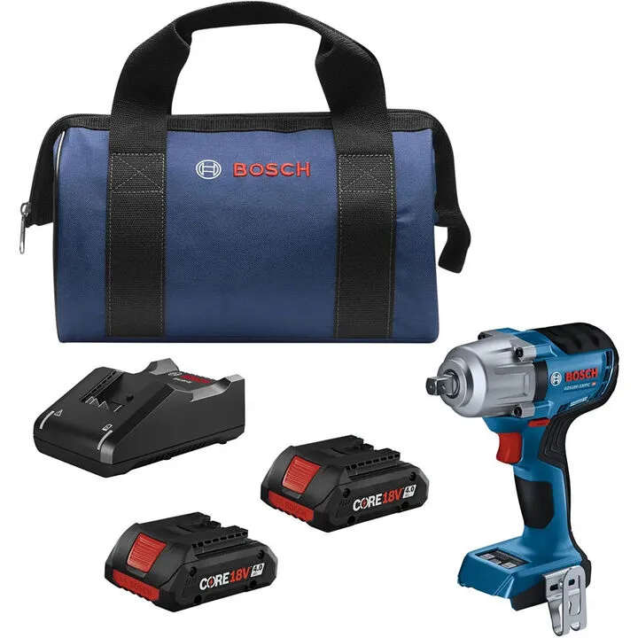 Bosch 18V 1/2 in Mid-Torque Impact Wrench Kit - Professional Power & Precision