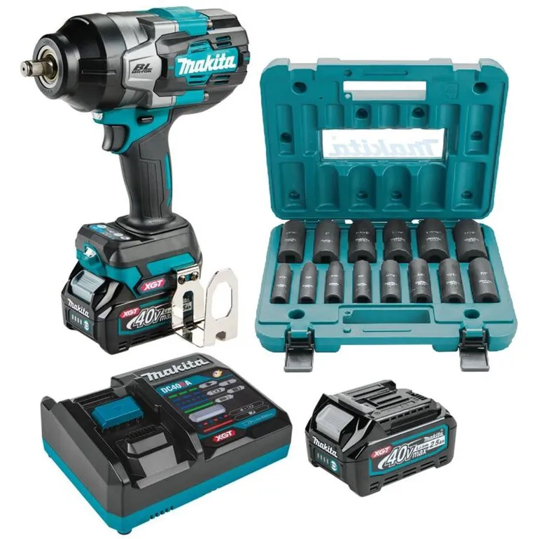 Makita 40V Max XGT Brushless 1/2-inch High Torque Impact Wrench Kit with 14pc Deep Socket Set