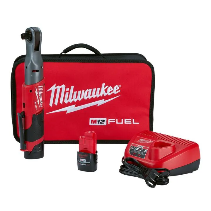 Milwaukee M12 FUEL 1/2 in. Ratchet 2-Battery Kit - Professional Grade Cordless Power 3
