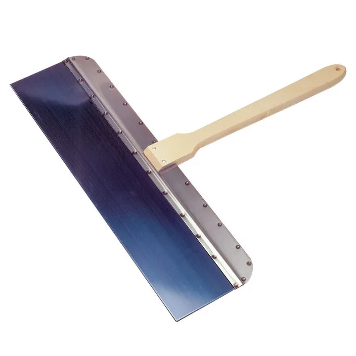 Kraft Tool Co 18-Inch x 4-Inch Blue Steel Drywall Knife with Ergonomic Wood Handle