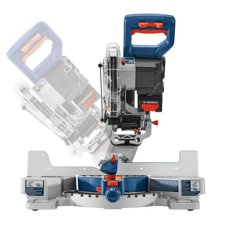 Bosch PROFACTOR 18V 7-1/4in Single Bevel Slide Miter Saw Kit with CORE18V 8.0 Ah Battery 4