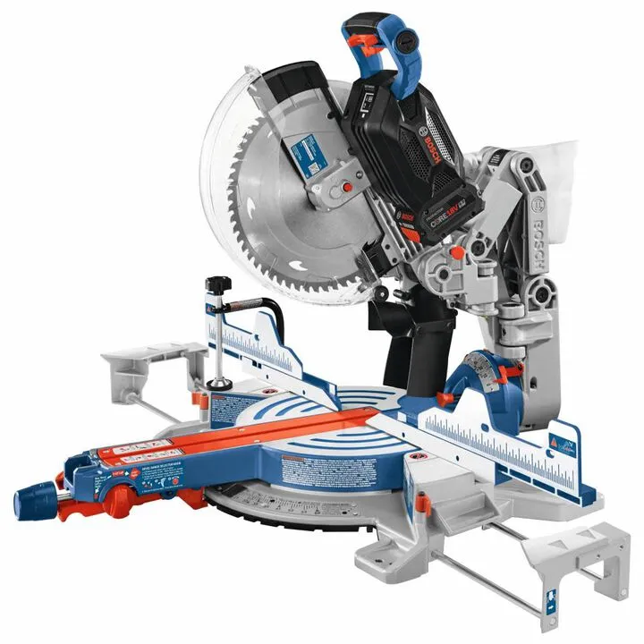 Bosch PROFACTOR 18V Surgeon 12in Dual Bevel Glide Miter Saw Kit - Precision Engineering for Professionals 4