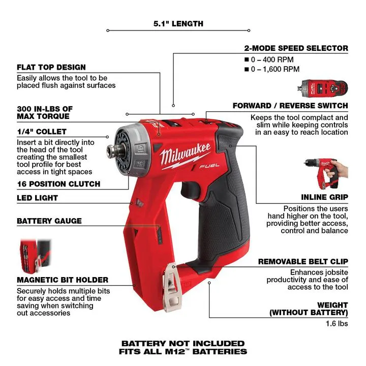 Milwaukee M12 FUEL Installation Drill/Driver (Bare Tool) 3