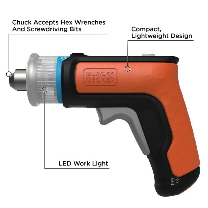 Black and Decker 4V Furniture Assembly Tool - Precision Engineered for Home DIY 1