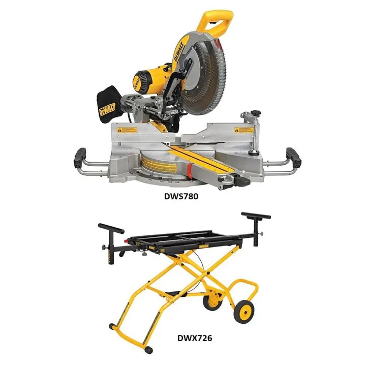 DEWALT 12-Inch Compound Miter Saw & Heavy-Duty Rolling Miter Saw Stand Bundle 1