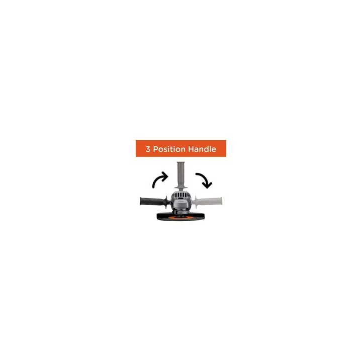 Black and Decker 4 1/2-inch Angle Grinder - 6.5 Amp, 120V High-Performance Tool 4