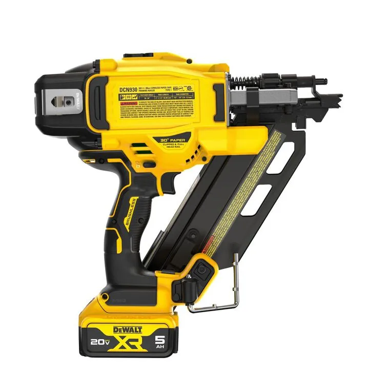 DEWALT 20V MAX 30 Degree Paper Tape Framing Nailer Kit 3