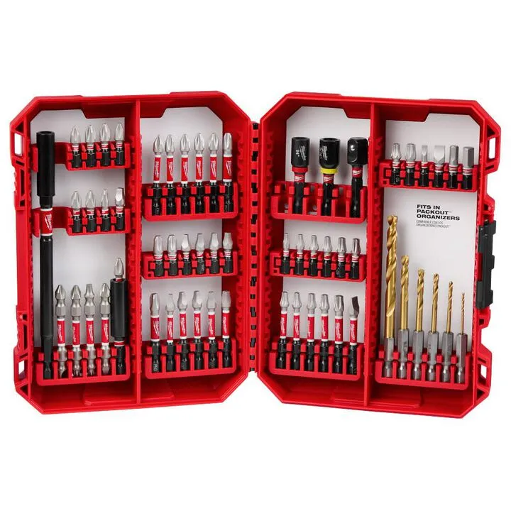 Milwaukee M18 FUEL Right Angle Attachment Kit with 60pc SHOCKWAVE Impact Duty Set & 4pc Magnetic Nut Drivers 4
