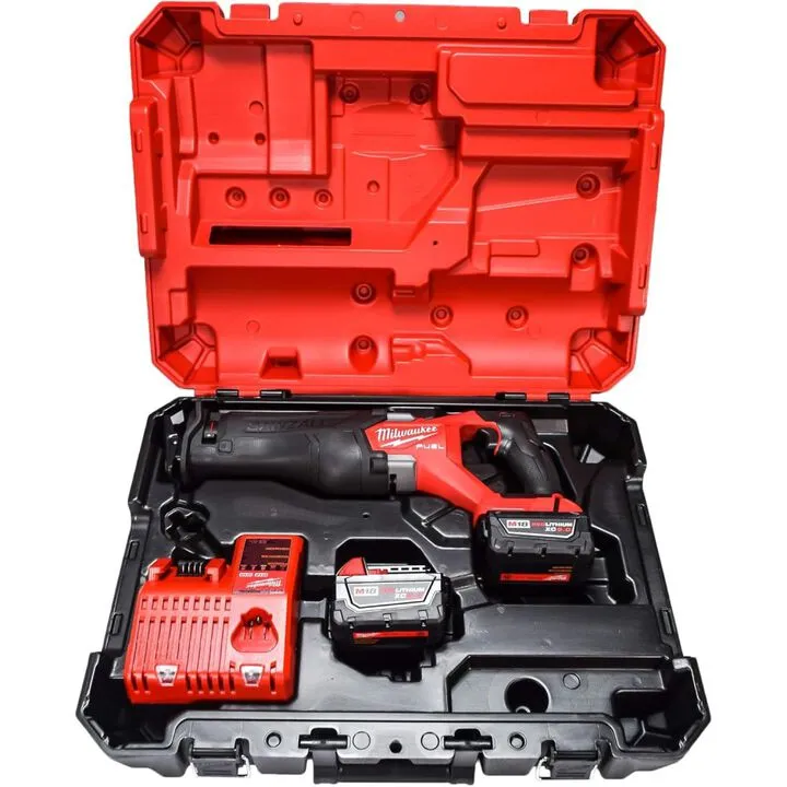 Milwaukee M18 Cordless Reciprocating Saw Bundle - Includes (2) XC5.0 Batteries & 15-Piece Blade Packout Kit 5