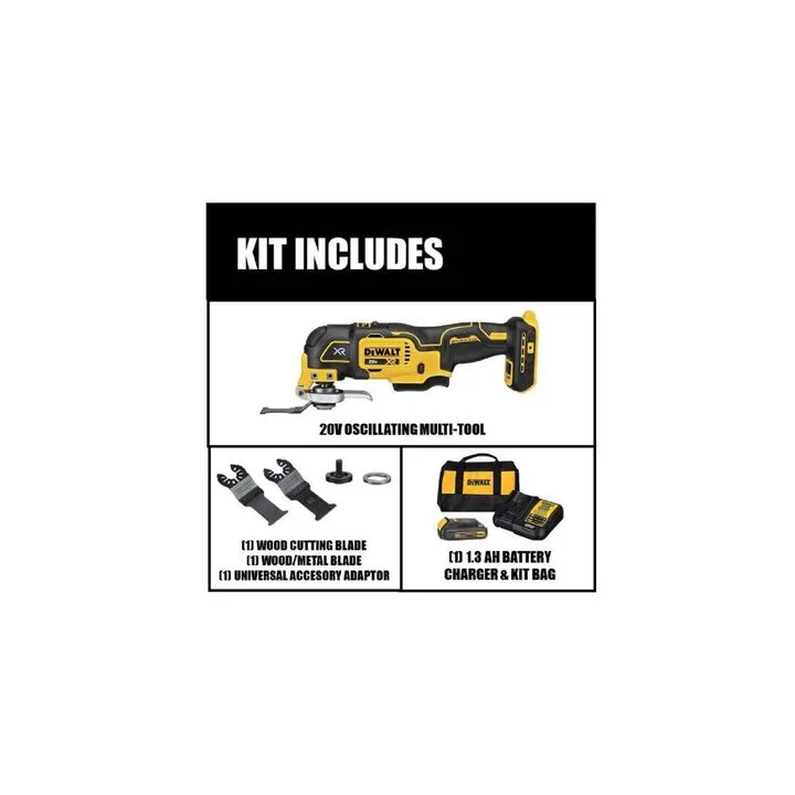 DEWALT 20V MAX XR Oscillating Tool Kit - 3-Speed Cordless Multi-Tool 1