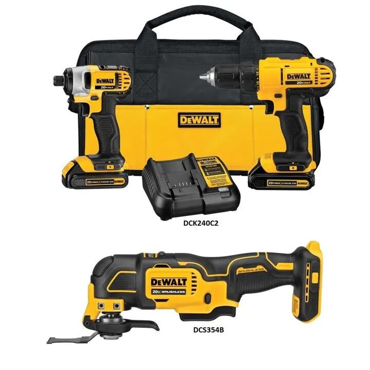 DEWALT 20V MAX Power Tool Combo Kit with Oscillating Multi-Tool - Professional Grade Performance Bundle 1