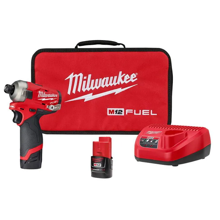 Milwaukee M12 FUEL SURGE 1/4 in. Hex Hydraulic Driver 2-Battery Kit