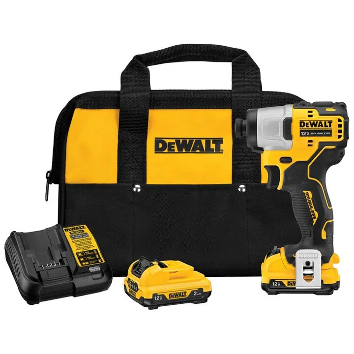 DEWALT 12V MAX Brushless Impact Driver Kit & Rapid Load Accessory Set With Toughcase+ 4
