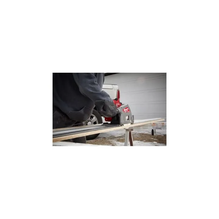 Milwaukee M18 Fuel 6-1/2 Inch Plunge Track Saw (Bare Tool) with Precision Guide Rail Connector Bundle 8