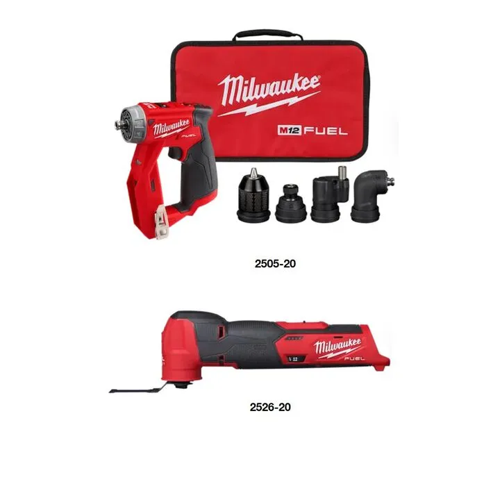 Milwaukee M12 FUEL Installation Drill/Driver & Oscillating Multi-Tool Professional Bundle (Bare Tool) 1