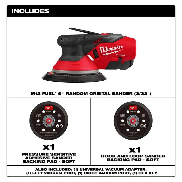 Milwaukee M12 FUEL 6-Inch Random Orbital Sander (Bare Tool) 1