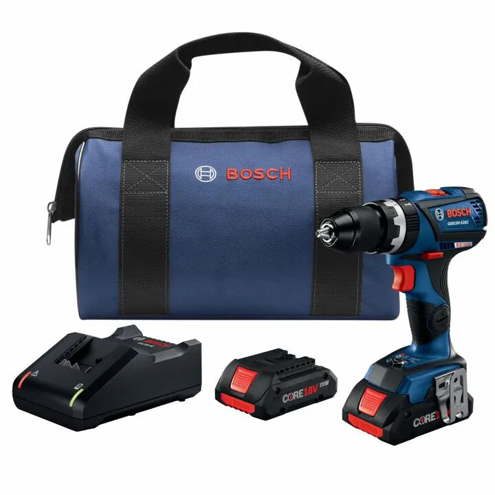 Bosch 18V EC Compact Tough 1/2in Hammer Drill/Driver Kit - Professional Performance Series