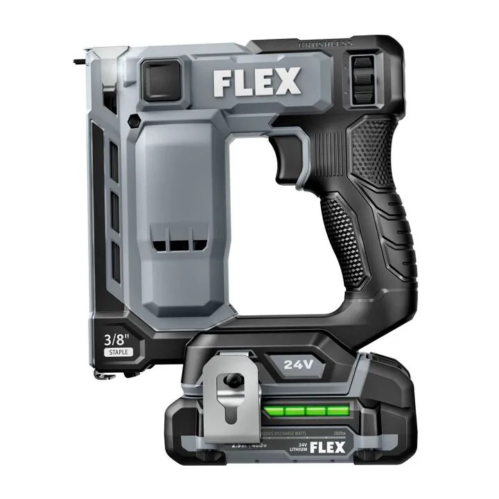 FLEX 24V Cordless 3/8 Inch Stapler Kit - High-Performance Professional Fastening 2