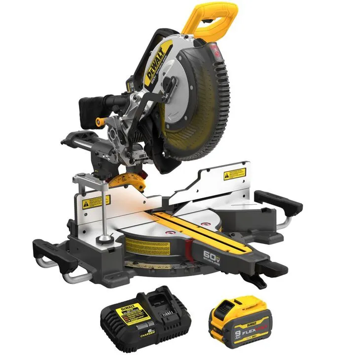 Professional 60V 12-inch Sliding Miter Saw Kit - High-Torque Precision 1