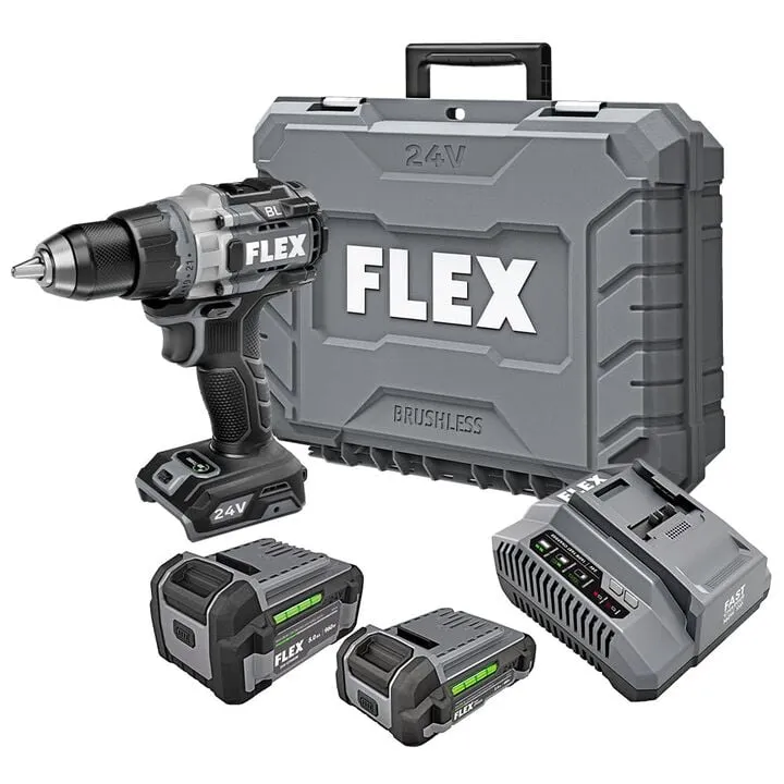 FLEX 24V 1/2-In. 2-Speed Hammer Drill With Turbo Mode Kit - Edition