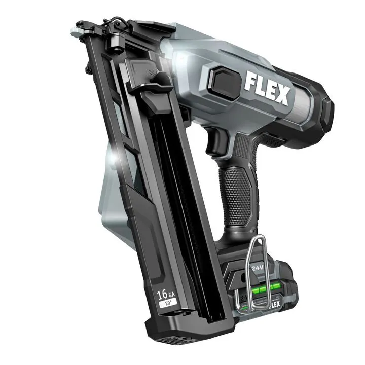 FLEX 24V Cordless 16 Gauge Angled Finish Nailer Kit - High-Performance Precision 1