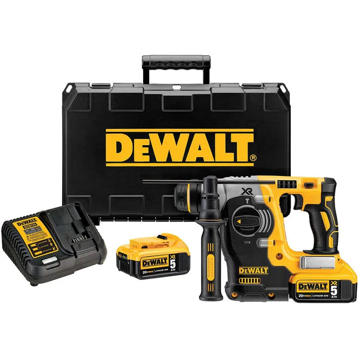 DEWALT 20V MAX XR Brushless 1-in L-Shape SDS Plus Rotary Hammer Kit - Professional Grade