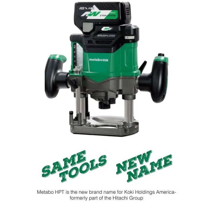 Metabo HPT 36V MultiVolt Cordless Plunge Router Kit - 2 1/4 HP Peak Power 1
